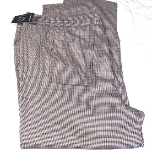 Original Use Mens 3XL Houndstooth Plaid Pants With Drawstring - Picture 6 of 10